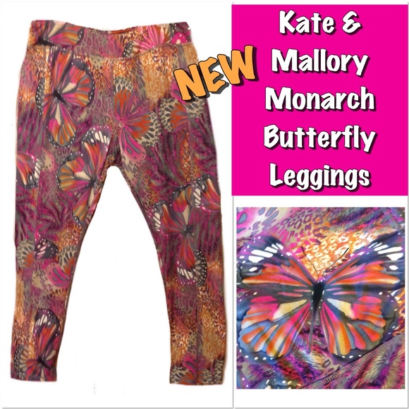 LAST PAIR 1X Buttery Soft Monarch BUTTERFLY & Animal Print Legging - Picture 2 of 8